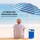 image 5 of Beach Tilting Parasol Umbrella 1.7m UV Protection Sun Shade for Patio, Garden & Outdoor Blue