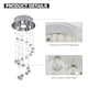 image 5 of HOMCOM Crystal Ceiling Light Chandelier Spiral Rain Drop Pendant Lamp Metal