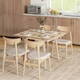 image 1 of HOMCOM Solid Wood Folding Dining Table, Drop Leaf Table for 2-4 People,  Rectangle Kitchen Table for Small Space, Natural Wood Finish