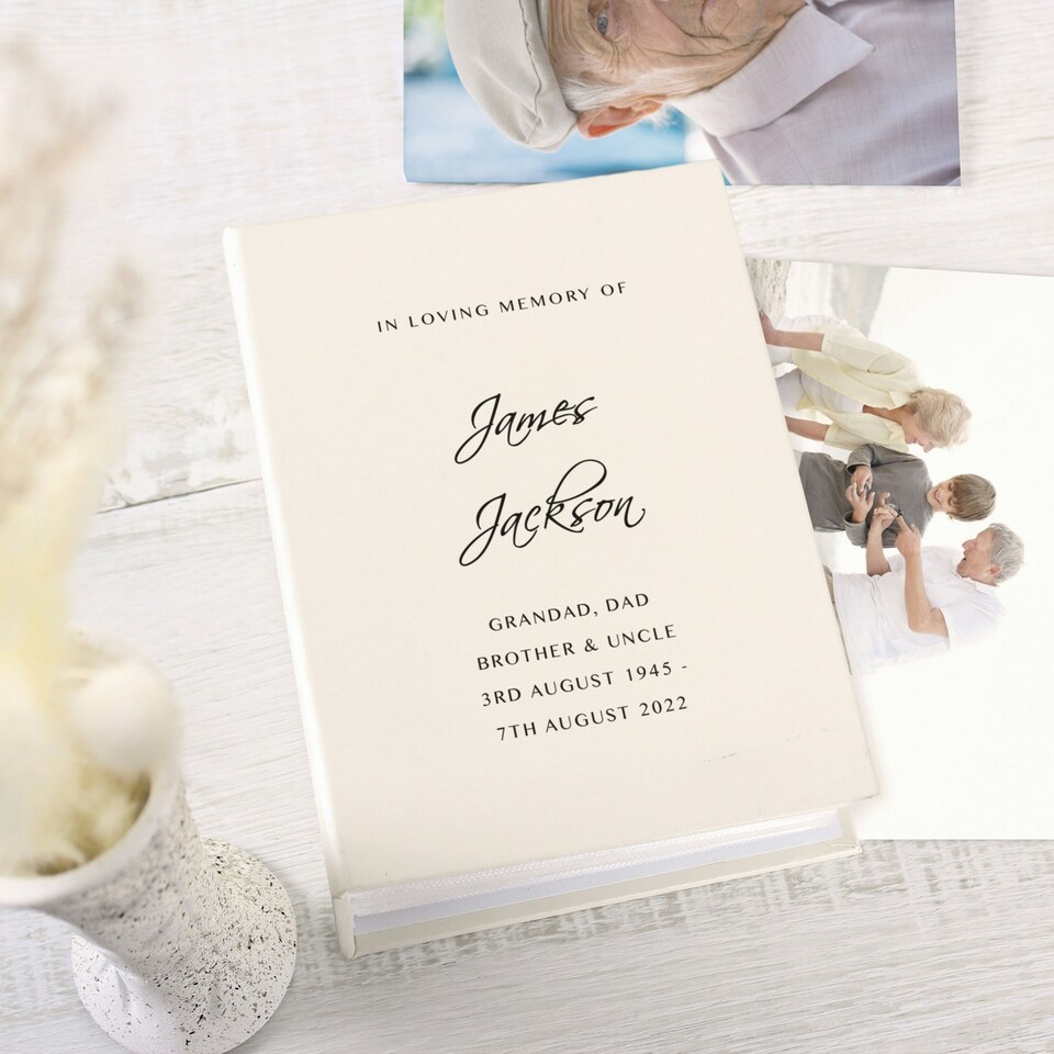 image 1 of Personalised Free Text 6x4 Photo Album with Sleeves Cream