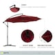 image 4 of Outsunny 3m Garden Banana Parasol Cantilever Umbrella, Wine Red