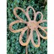 image 2 of 4 Feet Flowering Daisy Plant Pin Garden Art (Pack of 3) - Bare Metal/Ready to Rust