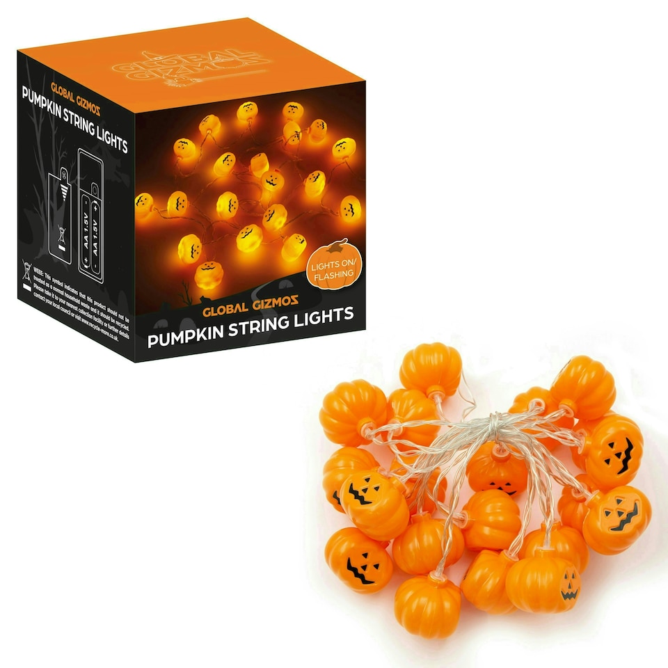 image 1 of 10 LED Pumpkin String Lights