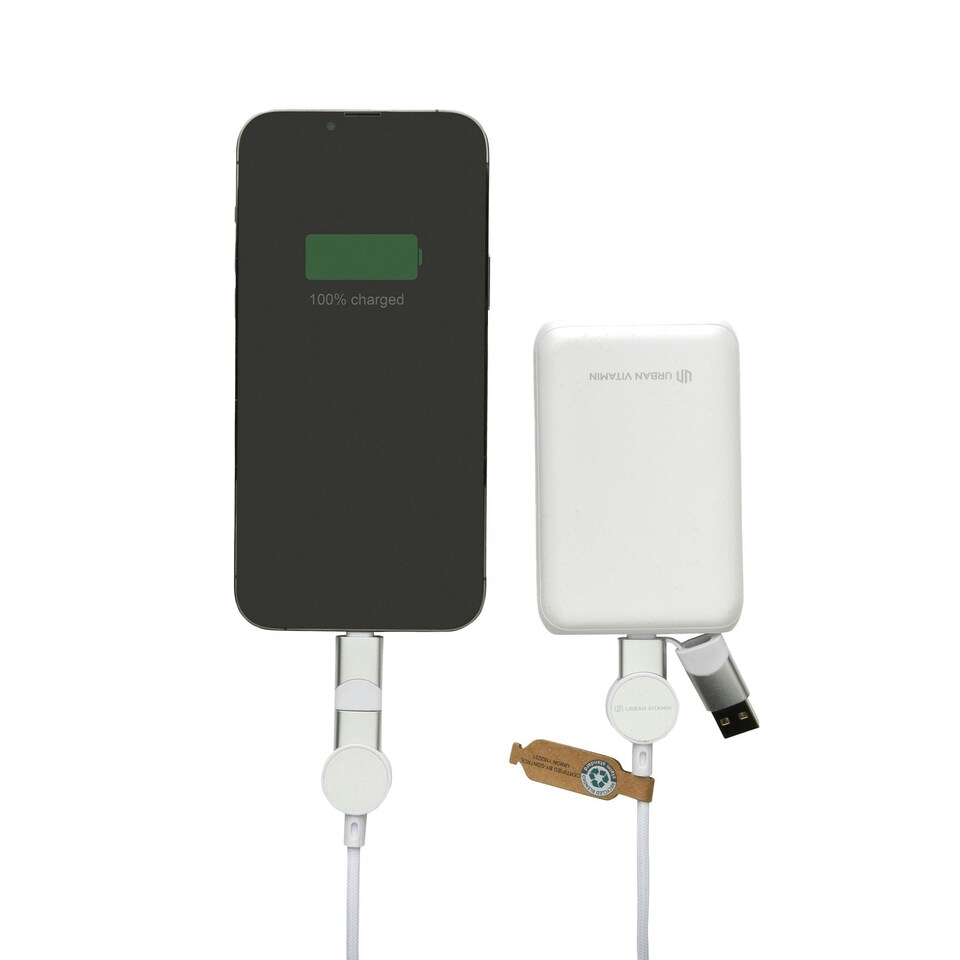 image 1 of Urban Vitamin Oakland 6-In-1 Charging Cable - White - One Size