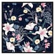 image 2 of Tropical white & pink flowers (Picutre Frame) Brown | XL