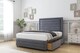 image 4 of Sloomy Ashford Steel Plush Divan Bed Base 2 Drawers Right Side With 26 Inch Strutted Headboard & 12 Inch Matching Footboard | Grey | Steel | Small Single | 1