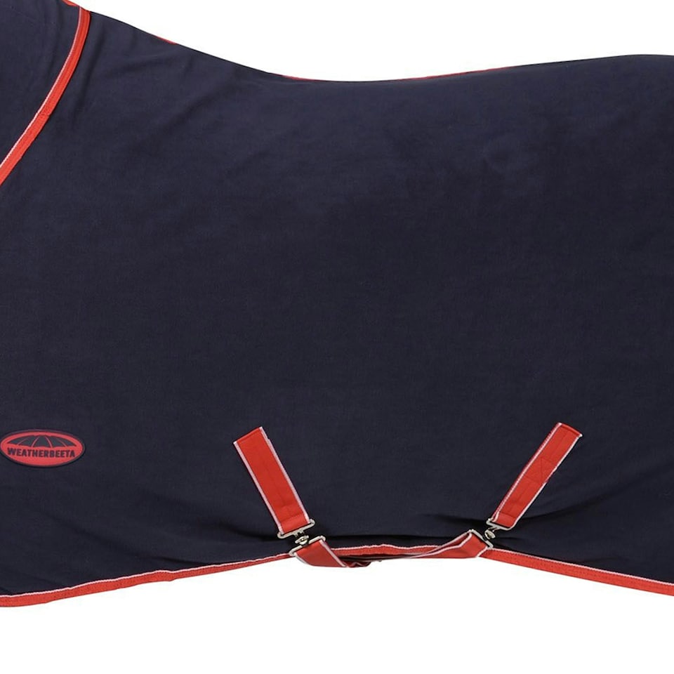 image 1 of Weatherbeeta Fleece Cooler Combo Neck Rug - Navy/Red/White - 6ft 9
