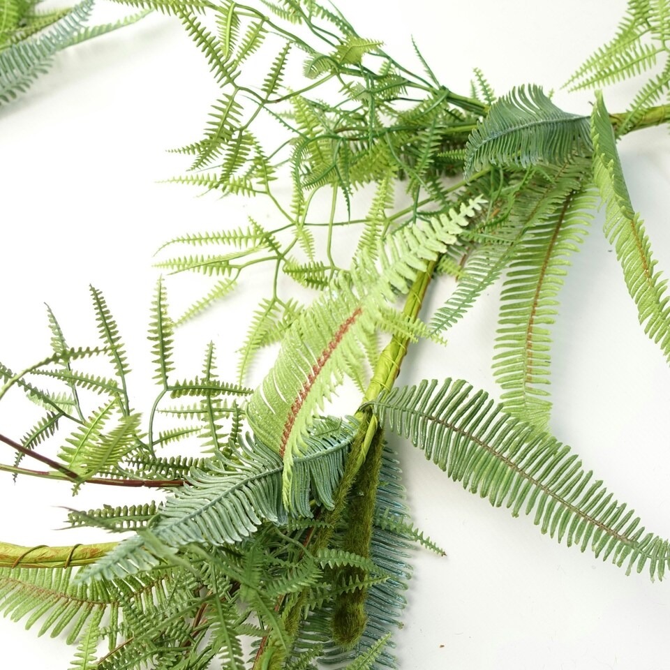 image 1 of 180cm Artificial Hanging Trailing Fern Garland Plant