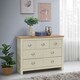 image 3 of Lisbon Chest of 7 Drawers Cream & Oak