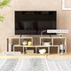 image 7 of HOMCOM TV Stand for TVs up to 75 Inches, Free Combination TV Unit with Storage Shelves, Extendable Entertainment Centre for Living Room, Grey Oak Wood-Effect