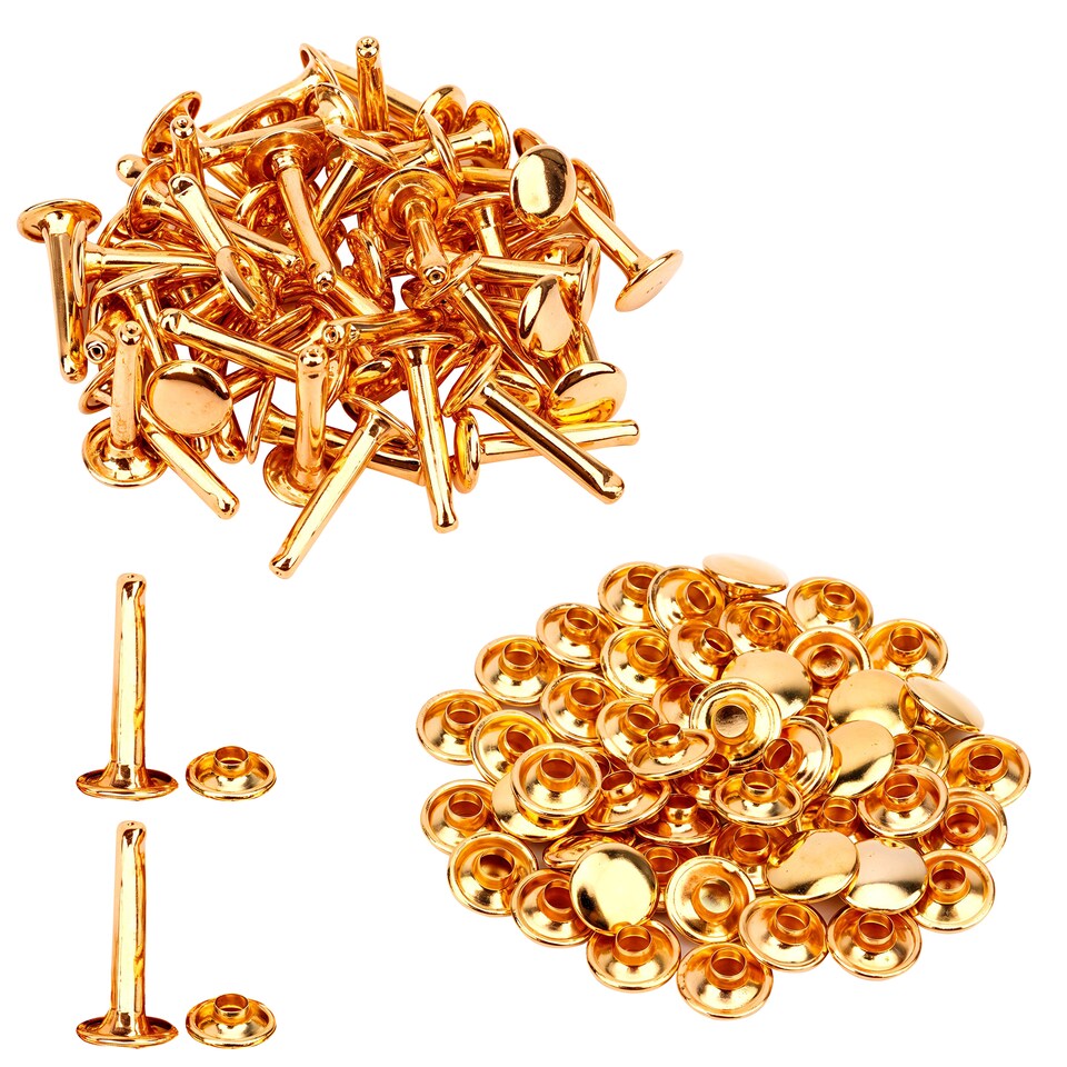 image 1 of 9x14mm Extra Long Double Cap Studs, Shoes, Repair Clothing -  50pcs