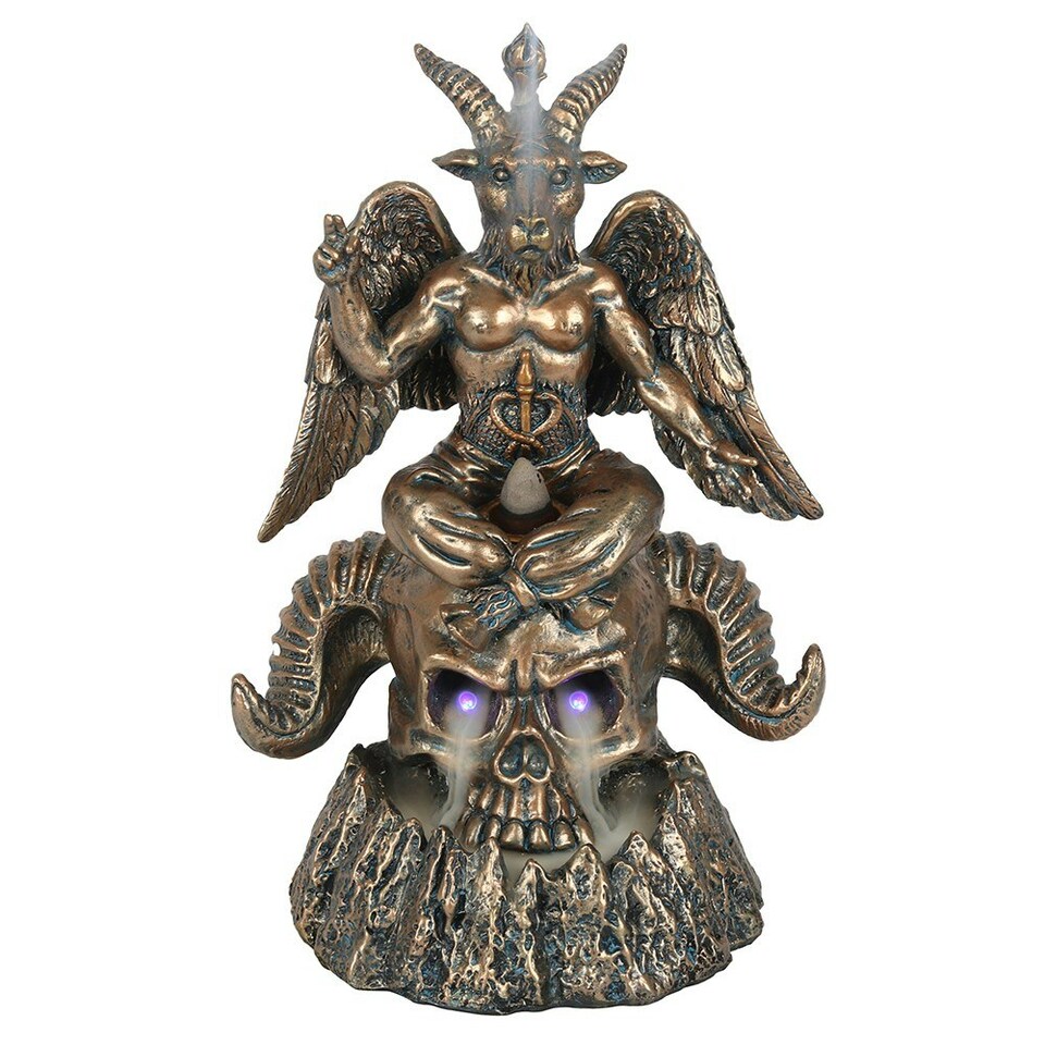 image 1 of Something Different Baphomet Backflow Incense Burner - Brown - One Size