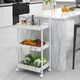 image 3 of COSTWAY 3-Tier Rolling Storage Cart Utility Cart