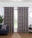 image 1 of Marrakech - Fully Lined Floral Curtains - Eyelet - Polycotton (Navy, 66'' x 90'' - 168cm x 229cm (Pair))