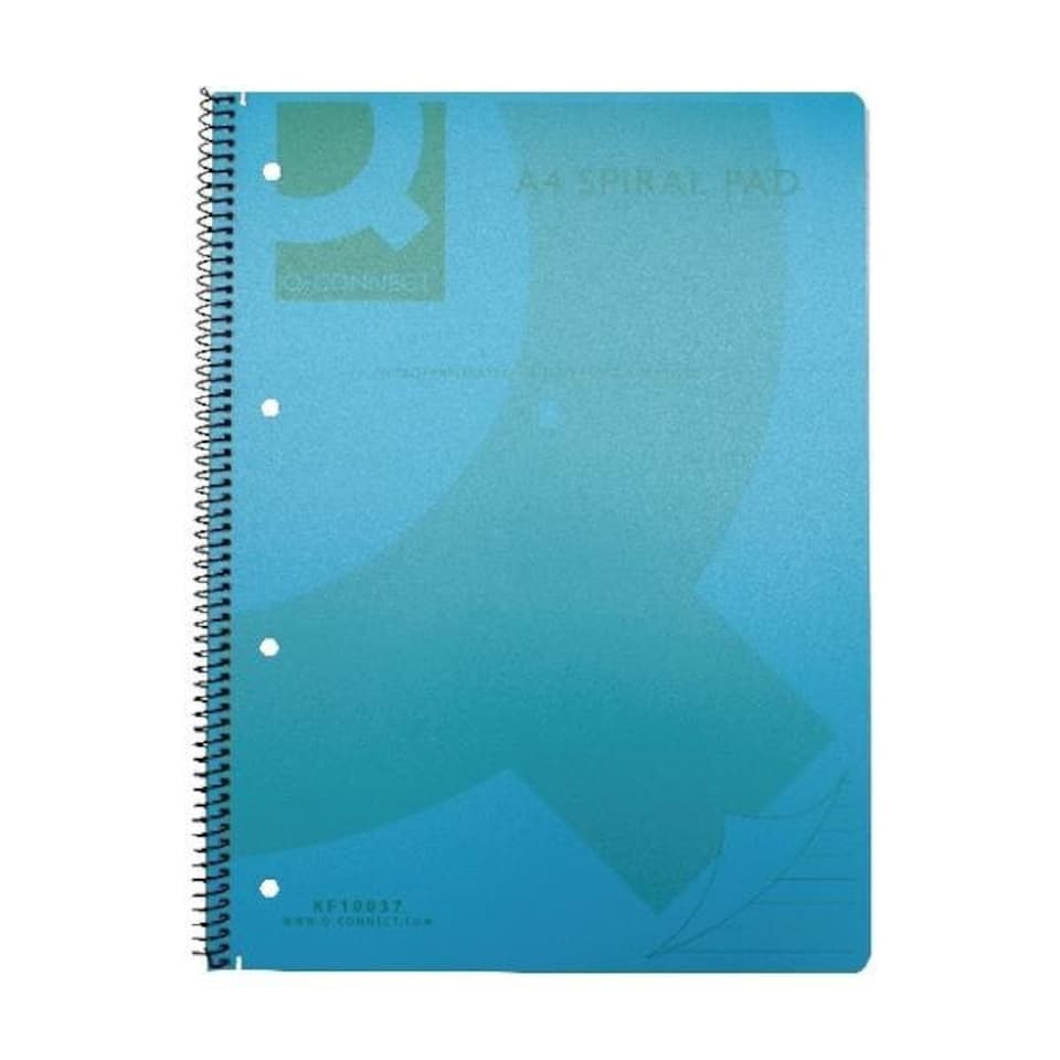 image 1 of Pack of 5 A4 160 Pages Blue Spiral Bound Polypropylene Notebooks