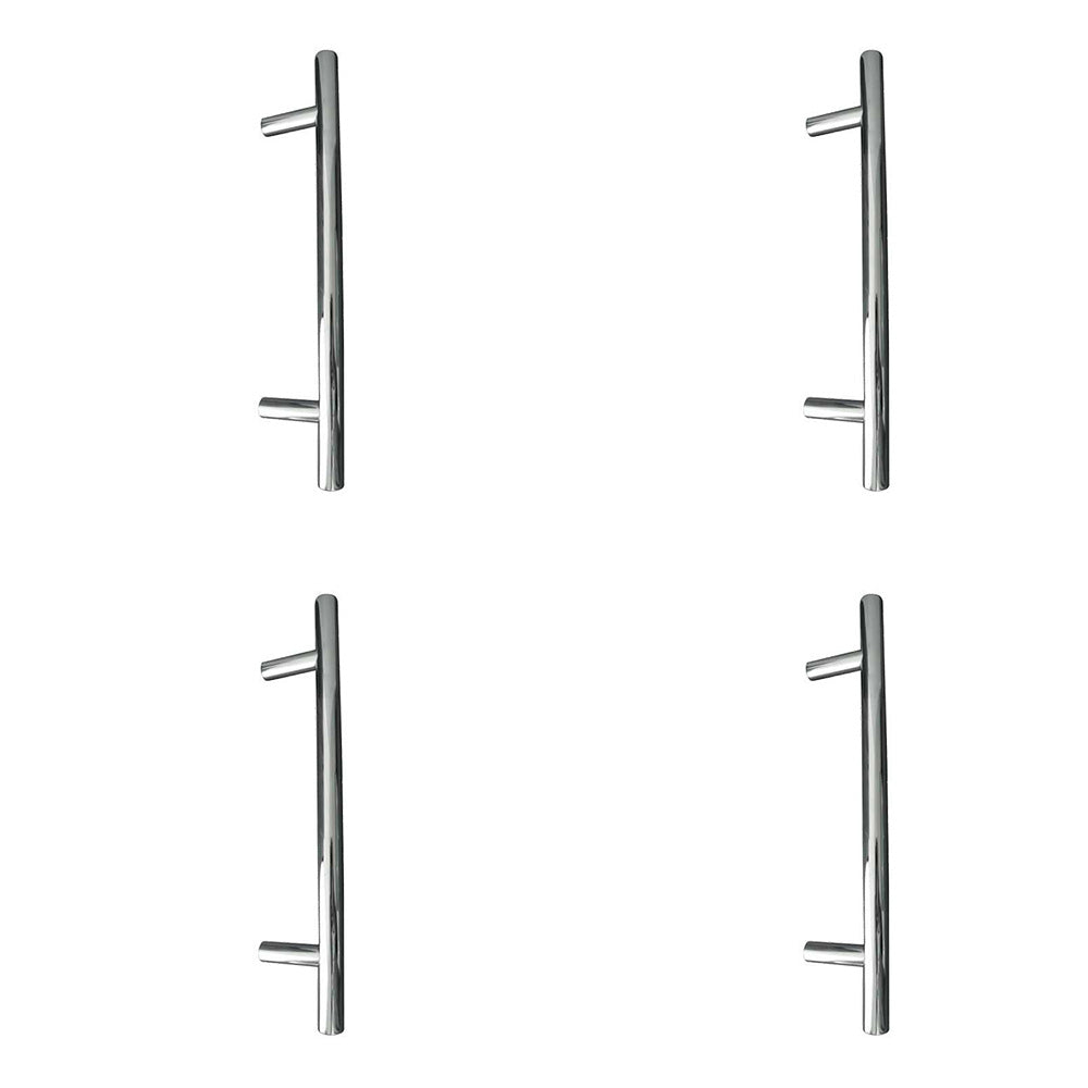 4 PACK High-Quality Satin Stainless Steel T Bar Cabinet Handle 344x12mm - Kitchen Drawer Pull Handle