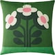 image 3 of Orla Kiely Buttercup Pine Filled Cushion 45x45cm | Green