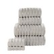 image 3 of Ribbed Pure Cotton Face Towels Super Soft and Absorbant Grey | Face cloth