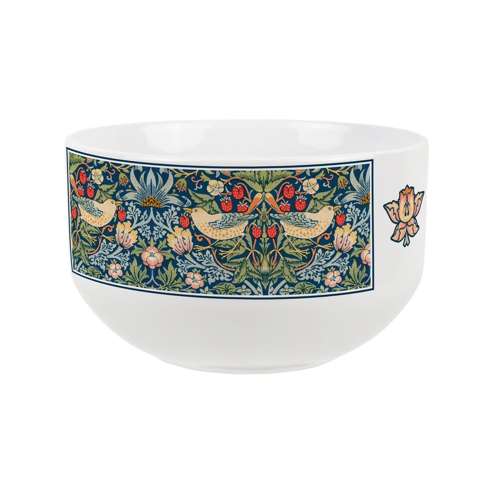 image 1 of Blue Strawberry Thief Ceramic Bowl
