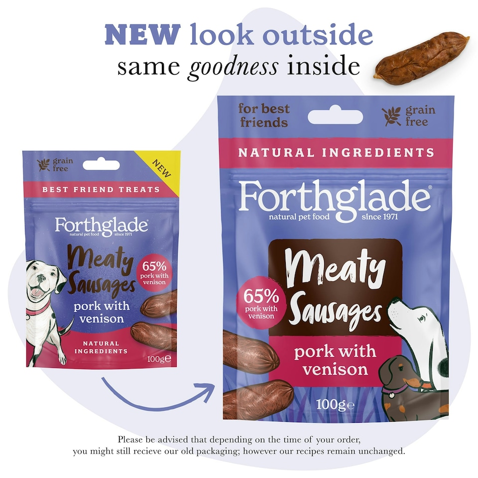 image 1 of Meaty Sausages Pork & Venison Dog Treats (4x100g)