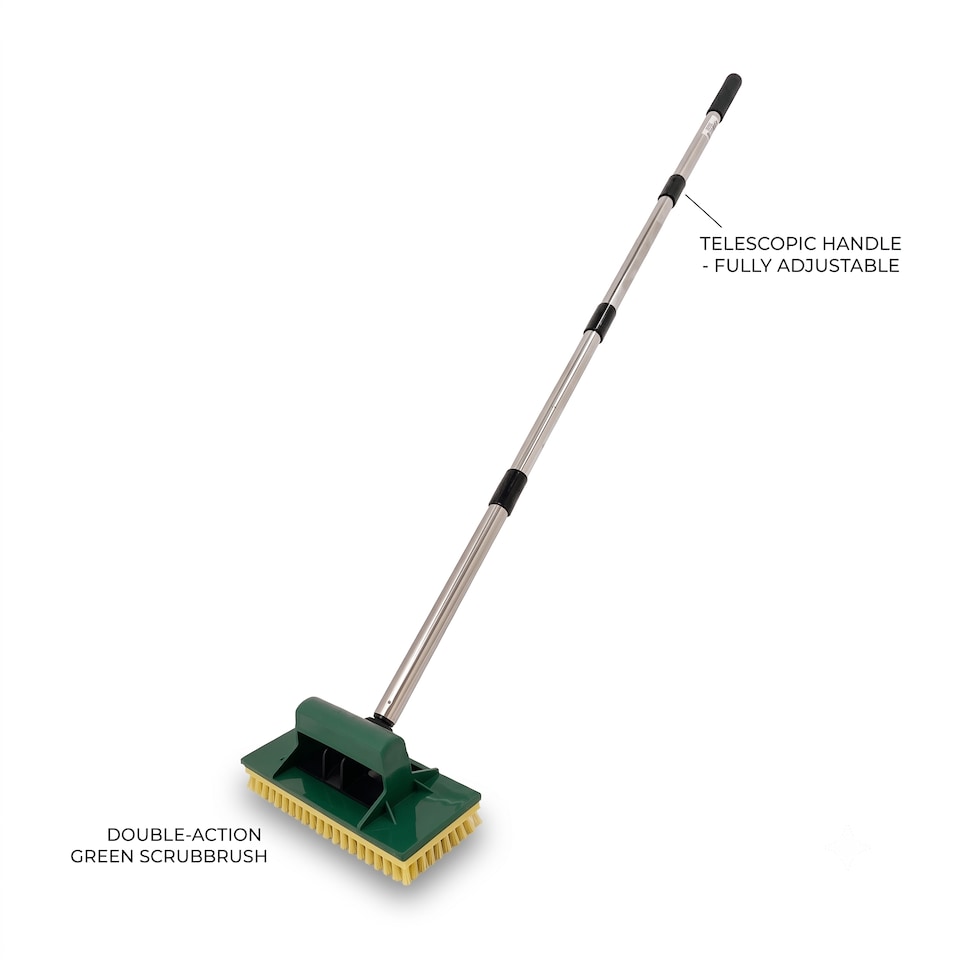 image 1 of Complete Decking Applicator Kit Telescopic Sponge Brushes and 100mm Edge Brush