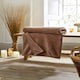image 1 of Snuggle Touch 140 x 180cm Soft Blanket - Solid Colour Plain Throws | Brown | Umber | 1