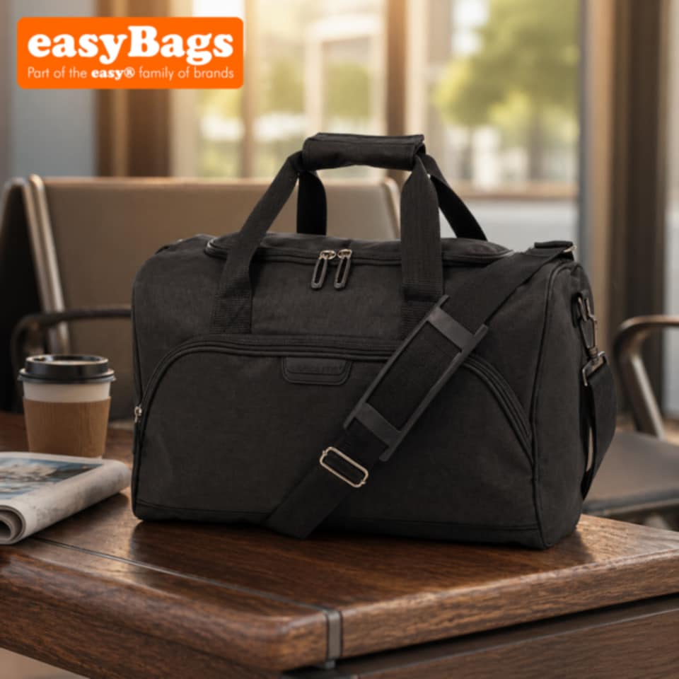 image 1 of Bordlite Multifunctional Under the Seat Shoulder Hand Luggage Holdall Bag - 40x20x25cm - Black