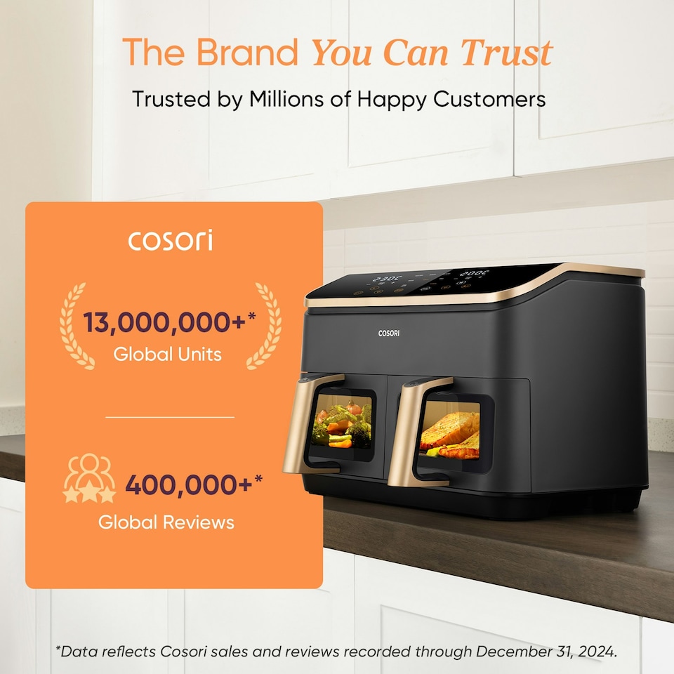 image 1 of Cosori Dual Basket 8.5 Litre Air Fryer - Golden
