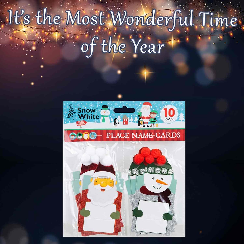 image 1 of vfm-estore Christmas Place Name Cards Table Markers - Set of 10, 20 x 17.9 x 1.4 cm