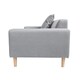 image 3 of Compact 2-Seater Scandi Loveseat with Wooden Legs - Light Grey | Grey | Light Grey | Two Seater | 1