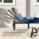 image 3 of Outsunny Sun Loungers Set of 2, 5-Level Reclining Sunbeds, Khaki Cream | Khaki