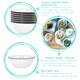image 2 of Argon Tableware White Enamel Bowls - 16cm - Grey - Pack of 6 Grey