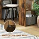 image 5 of HOMCOM 120cm Computer Desk Bookshelf Writing Table 6 Shelves Brown | Brown | Rustic Brown Wood-Effect | 120L x 55D x 120Hcm