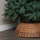 image 4 of 48/70cm Samuel Alexander Large KD Plastic Wicker Rattan Woven Christmas Tree Skirt in Brown