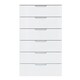 image 2 of Sienna Chest of 6 Drawers in White/White High Gloss