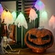 image 4 of Living and Home Halloween LED Skull String Lights - Colorful