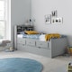 image 1 of Veera Grey Guest Bed With Drawers No trundle And Ethan Spring Mattress