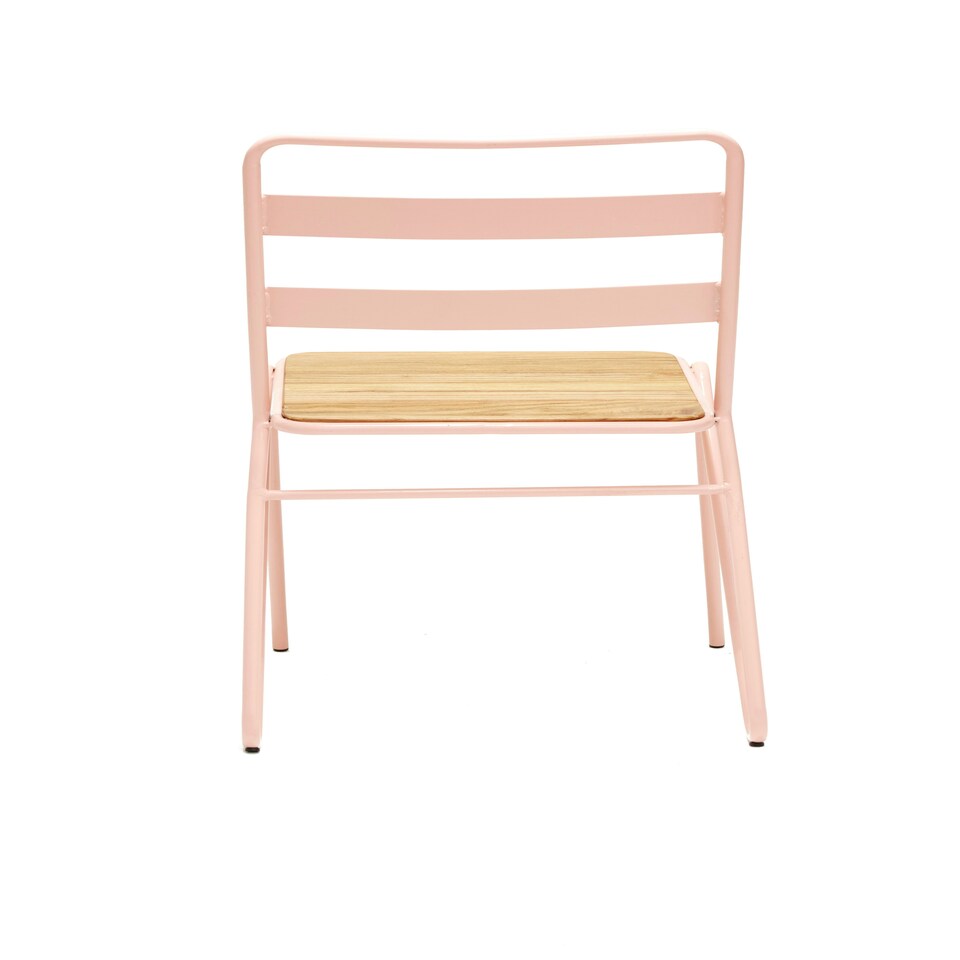 image 1 of Interiors by Premier Pink Metal Chair, Comfy Pink Metal Outdoor Chair, Effortless Cleaning Metal Chair