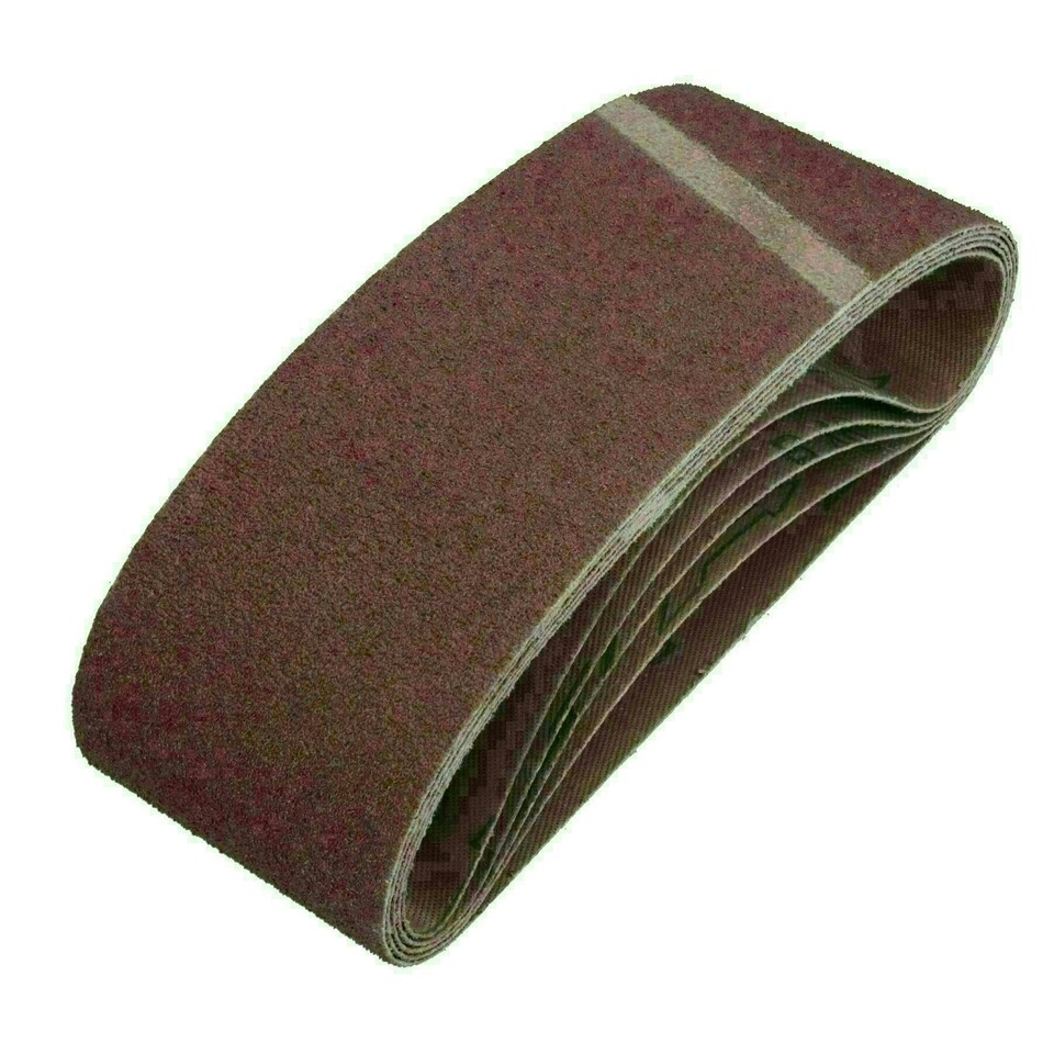 image 1 of 75mm x 457mm 40 Grit Coarse Abrasive Sanding Belt Sander Discs 25 Pack