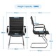 image 3 of Yaheetech 2pcs Mid-back Ergonomic Office Desk Chair Black | Black