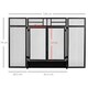 image 5 of HOMCOM 3-Panel Folding Fireplace Screen with Door, Freestanding Spark Guard, Metal Mesh Fireguard, Black
