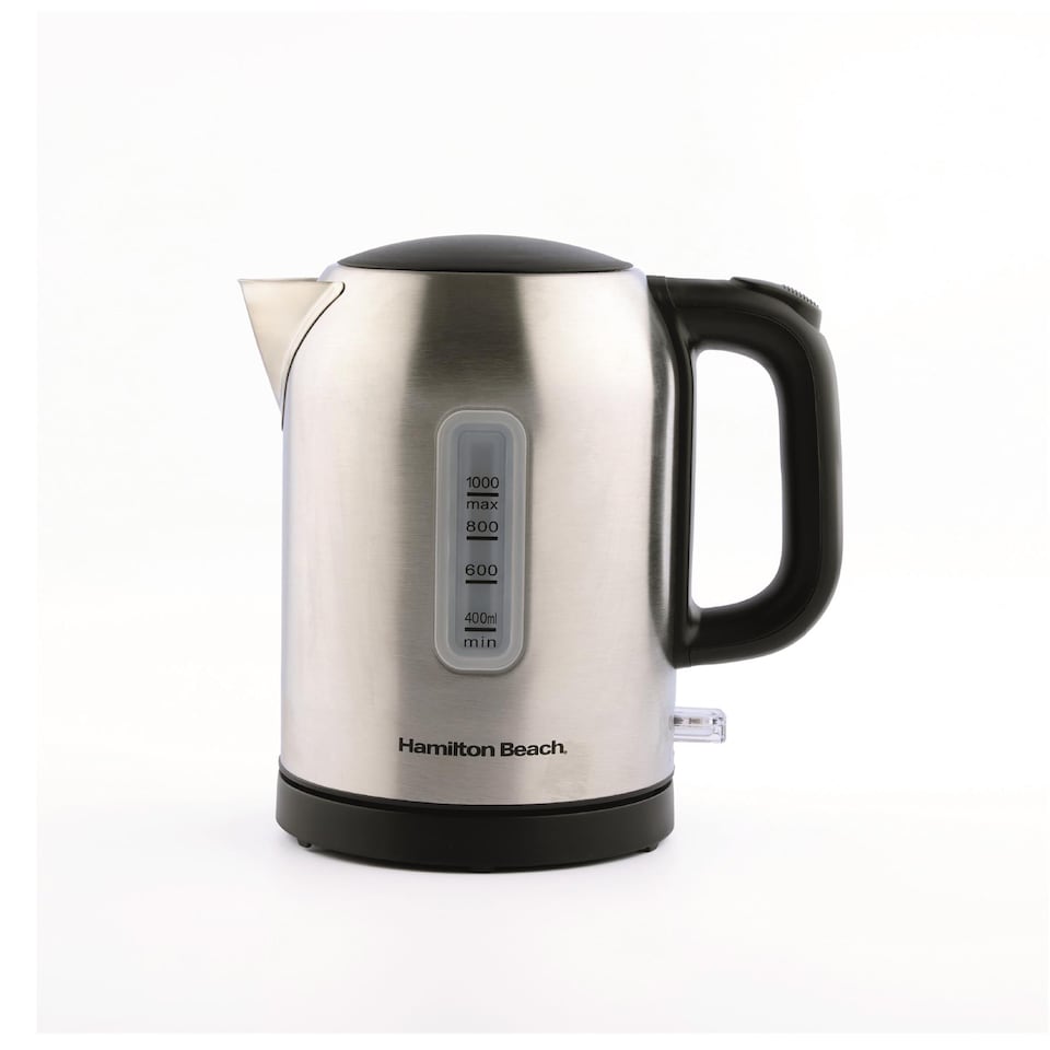 image 1 of Hamilton Beach Compact 1L Kettle Brushed Stainless Steel