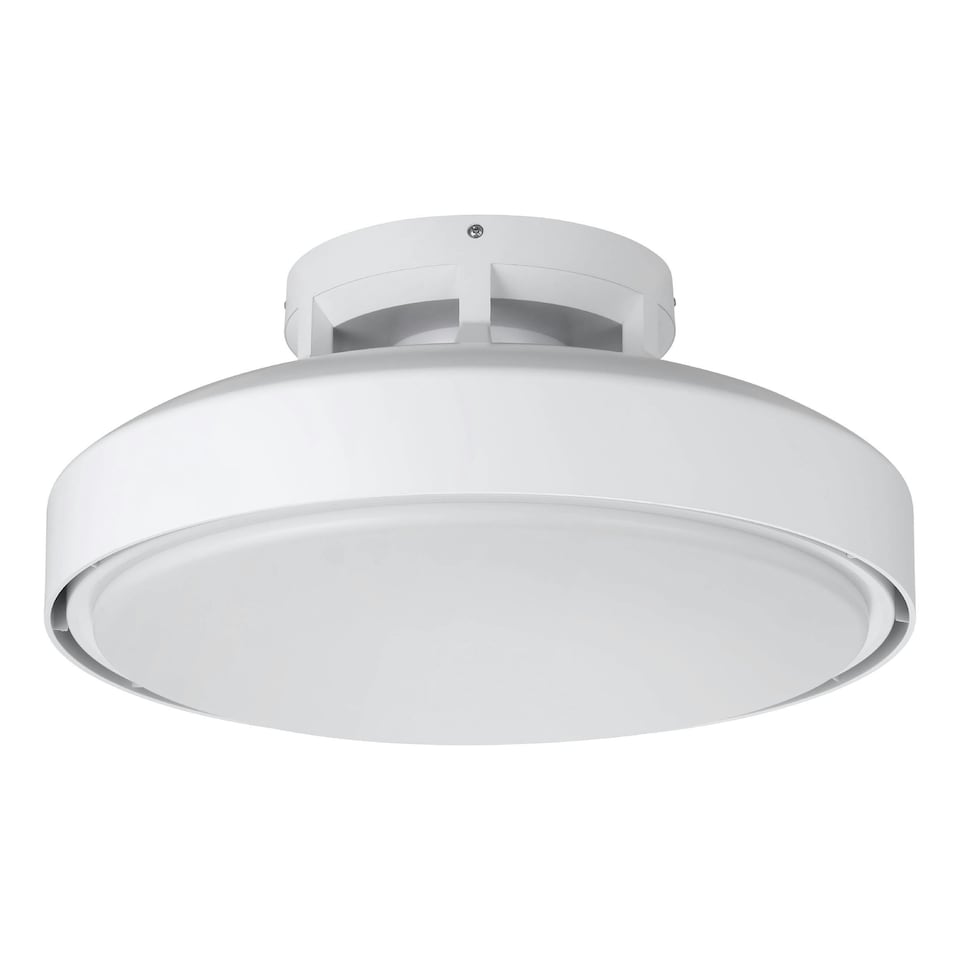 image 1 of EGLO Morenci White LED Ceiling Fan Light 48cm, Remote Control, Dimmable, Tuneable White Light, 6-Speed