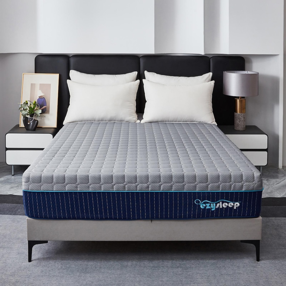 image 1 of Ezysleep Halo 30cm Memory Foam Mattress Hypoallergenic  Medium Comfort Breathable Quilted Sleep Surface