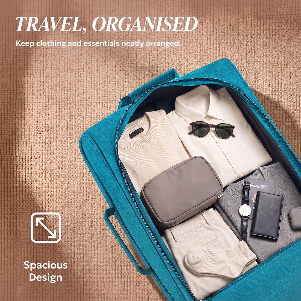 image 1 of Lugg Single Trolley Soft Cabin Bag 45x36x20cm Lightweight Hand Luggage