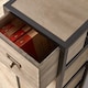 image 3 of Wooden Storage Units Drawer Chest Water Hyacinth Basket Organiser | Brown