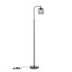 image 1 of Living and Home Industrial Metal Floor Light with Mesh Lampshade