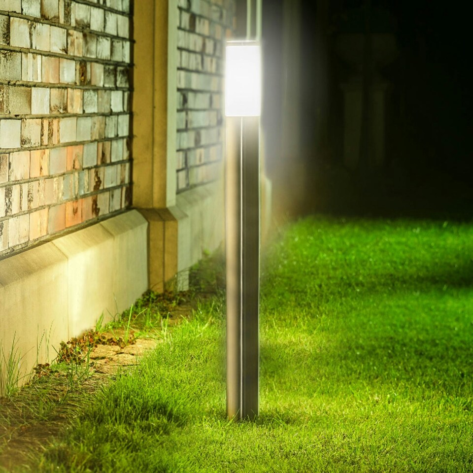 image 1 of CGC ASTER Stainless Steel 1M Outdoor Post Light Silver