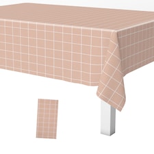 Checkered Rectangular Tablecloth, PVC Plastic Table Cover - 137x180cm