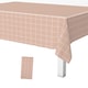 image 1 of Checkered Rectangular Tablecloth, PVC Plastic Table Cover - 137x180cm